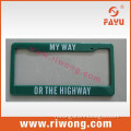 ABS Green Car Plate Frame with White Print